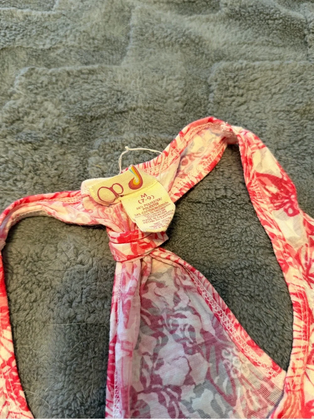OP Girls' Pink Butterfly Halter Tank Dress